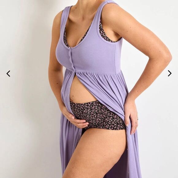 Hatch The Softest Rib Nursing Tank Dress Wisteria 3 (L/10/12) - Picture 8 of 9